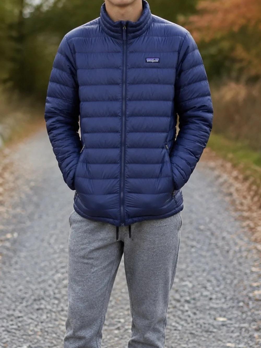 Patagonia Boys Down Sweater Jacket Classic Navy XXL 16-18 Style 68245